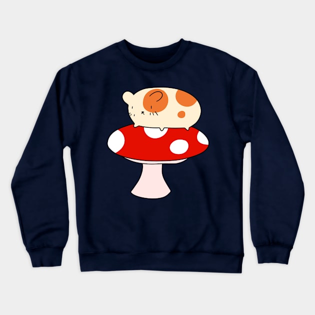 Mushroom Hamster Crewneck Sweatshirt by saradaboru